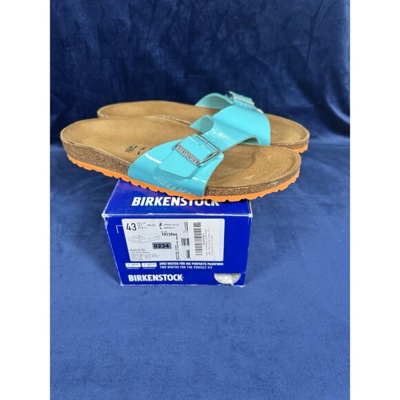 NEW Birkenstock Madrid BS Lack Ocean Green EU 43 Men\'s 10 Women\'s 12 0233/0234